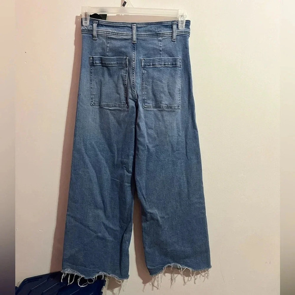 Zara Jeans Women Blue High Rise Wide Leg Casual Capsule Denim size 8 - Picture 4 of 4